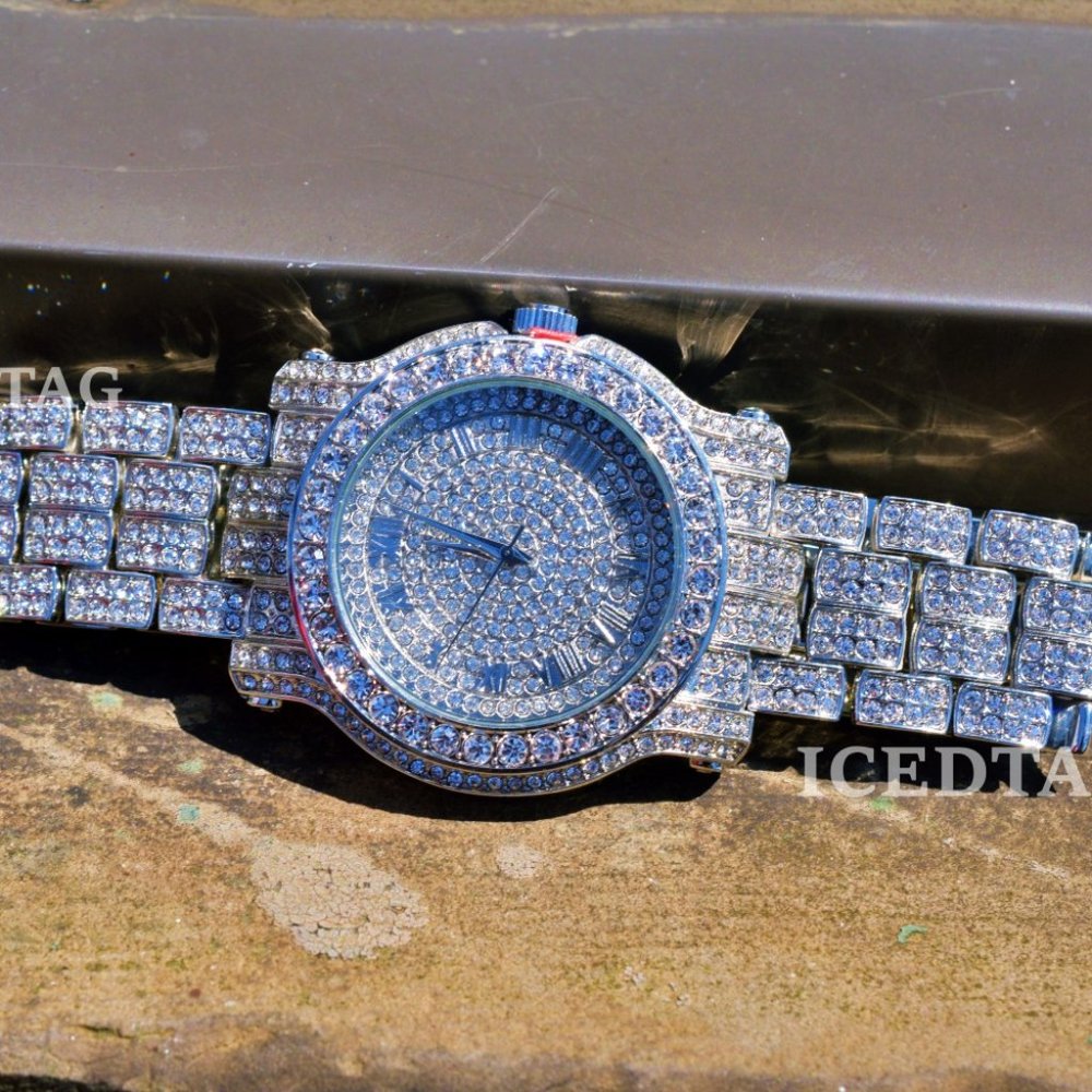 14K Gold & White Gold PT Iced Out Luxury Watches - Picture 5 of 7